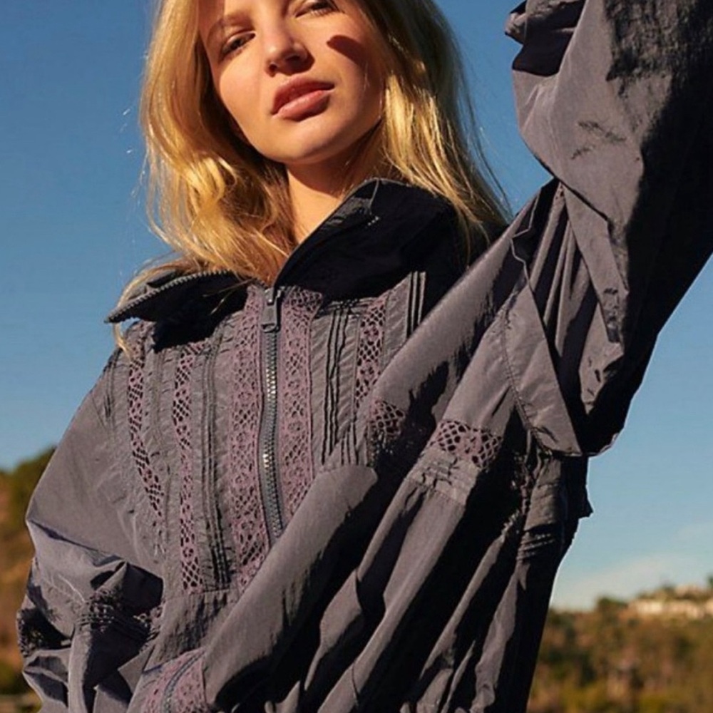 FP Movement by Free People Purple Oh Hey Appliqué Jacket
